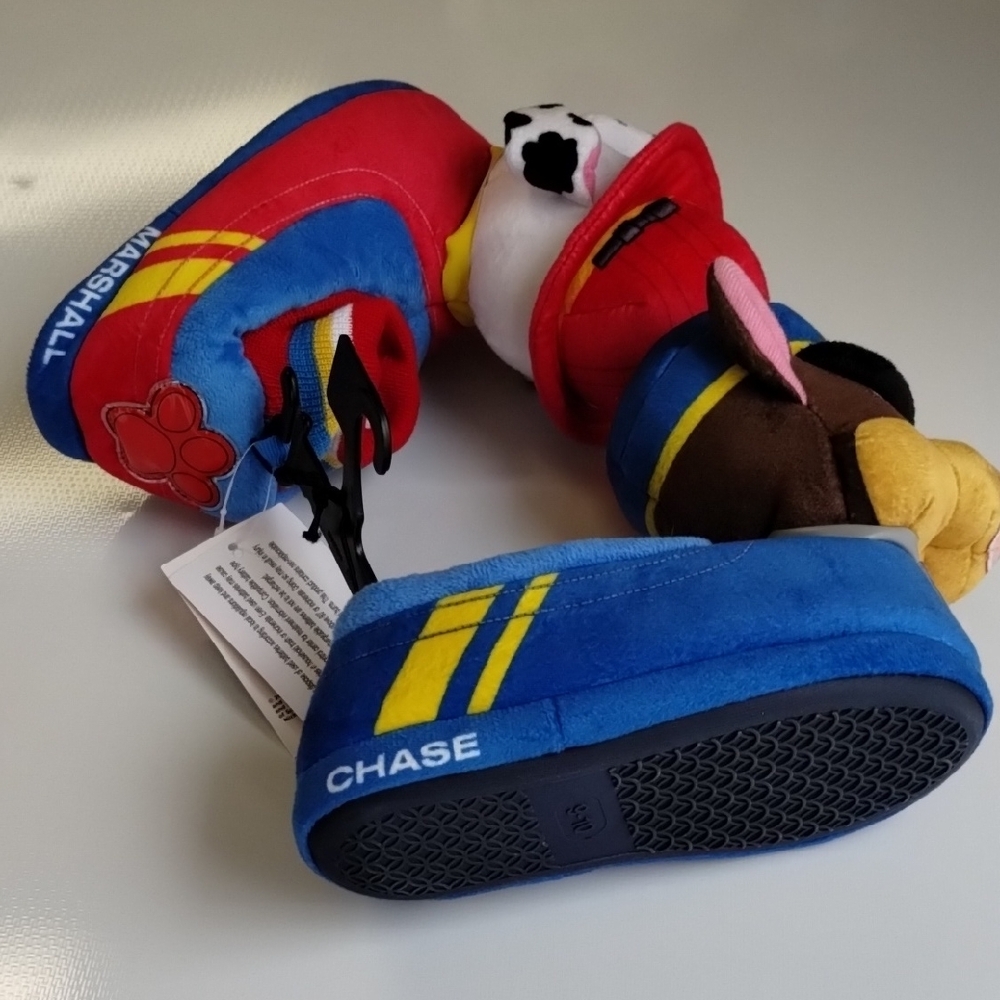 Paw Patrol Plush Slippers - Blue and Red - Picture 6 of 8